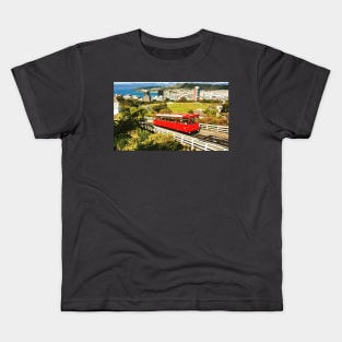 Wellington Cable Car On A Sunny Day Kids T-Shirt